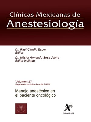 cover image of Manejo anestésico en el paciente oncológico
